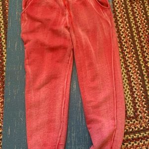 Red tie dye joggers